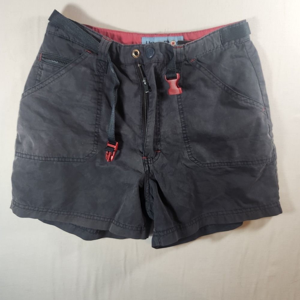 Urban Star Originals Hiking Cargo Shorts Gray Red Buckle Belt Gorpcore Size 4